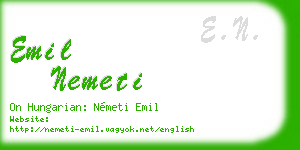 emil nemeti business card